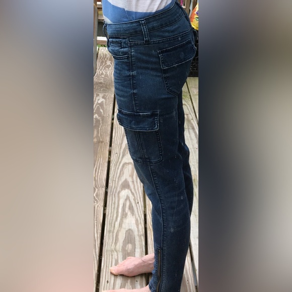 AEO Sz 2 low rise CARGO STYLE jegging/ skinny jeans - Picture 6 of 11
